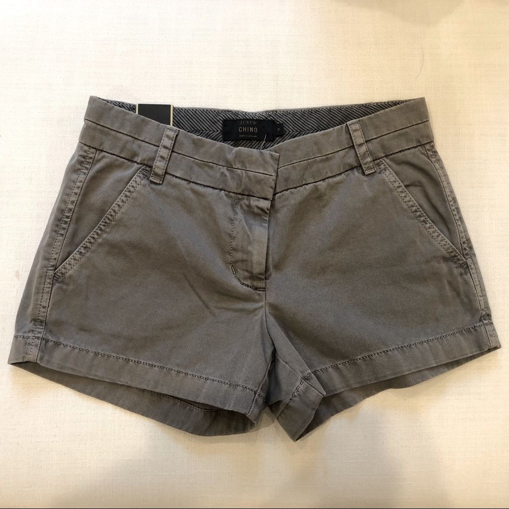 J. Crew Chino Shorts in Grey NWT - Size 0